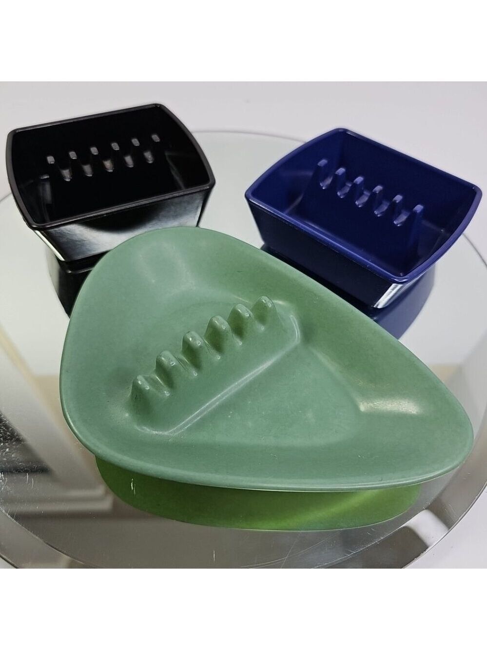 (3) Vintage Mid Century 1960's Ashtrays GES Anholt Melamine Plastic USA MCM